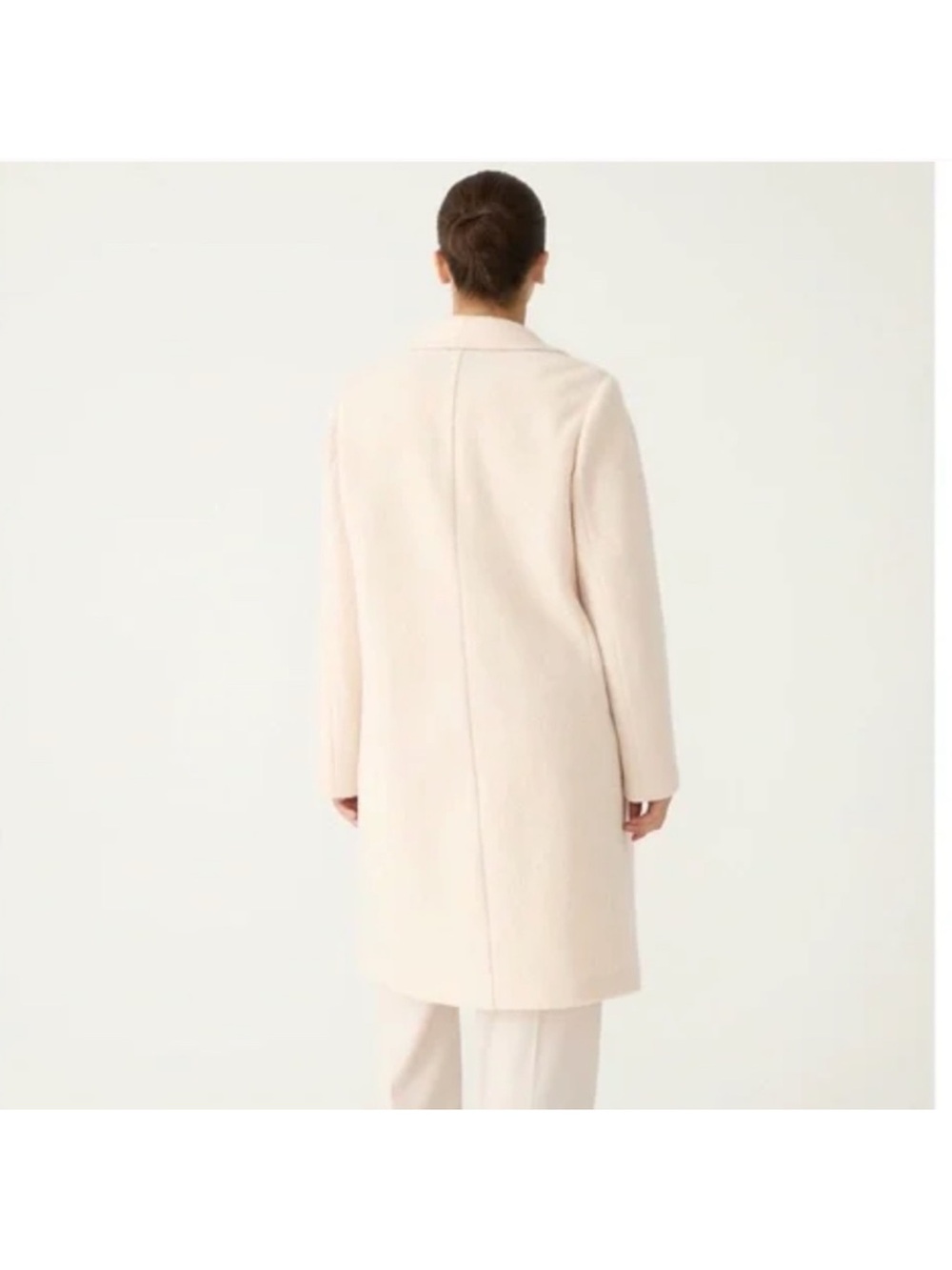 J. Crew Italian 100% wool J Crew Daphne Topcoat ivory peacoat like new - Picture 2 of 10